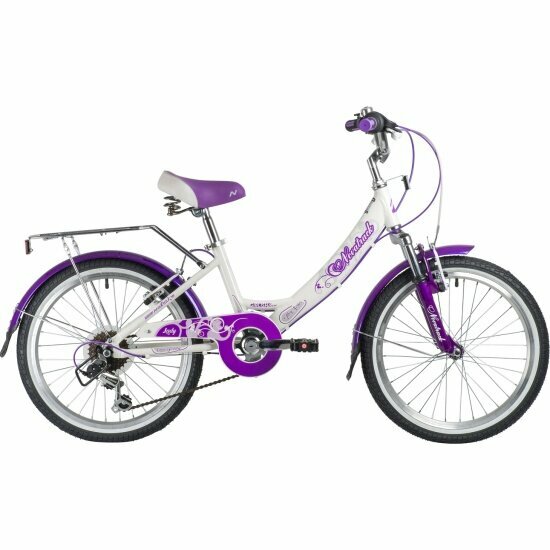 Детский велосипед Novatrack 20" Girlish, белый-сиреневый 20AH6V. GIRLISH. WT9