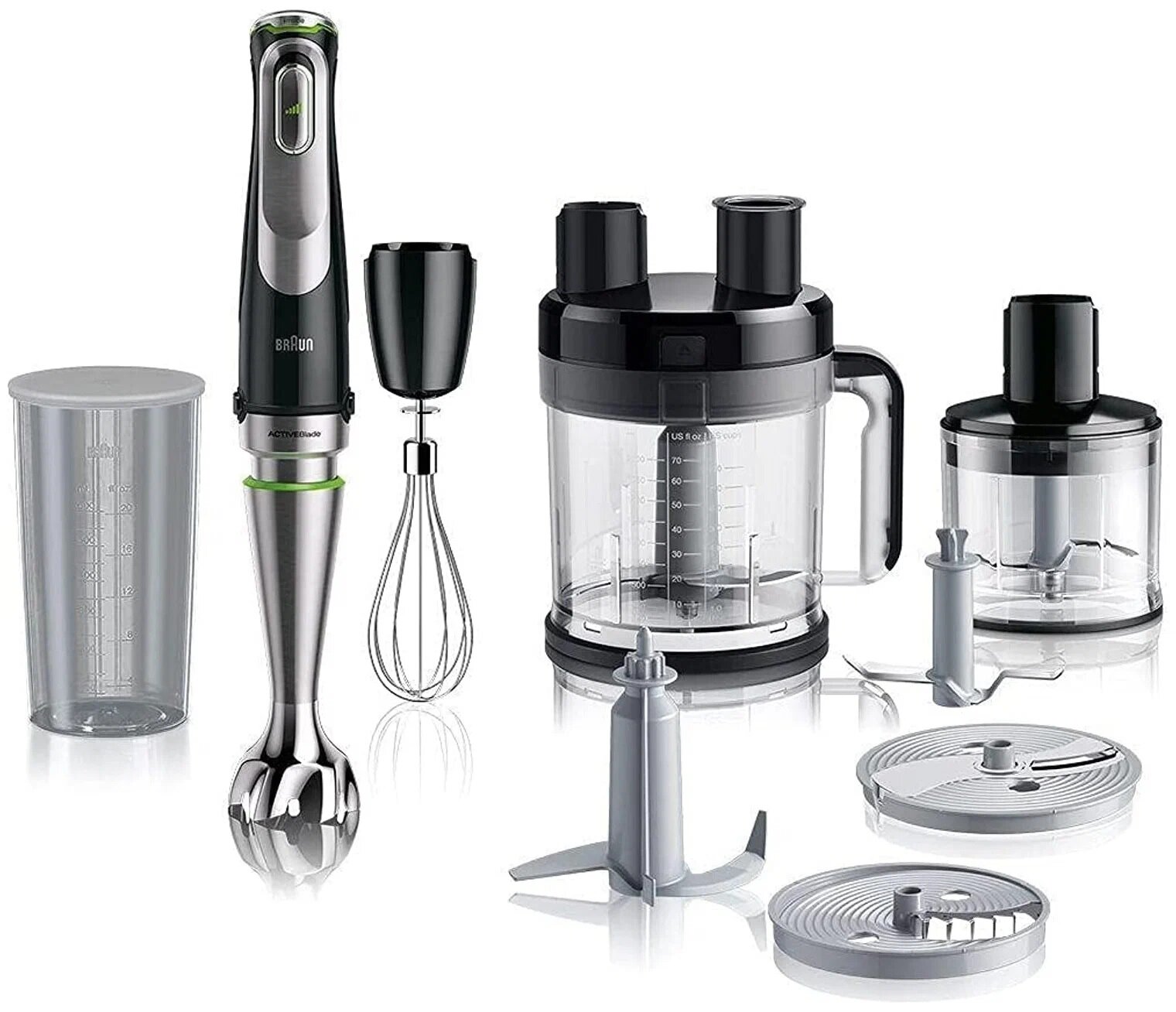 Блендер BRAUN MQ9185XLI, незаменимый помощник на кухне, с большим количеством насадок