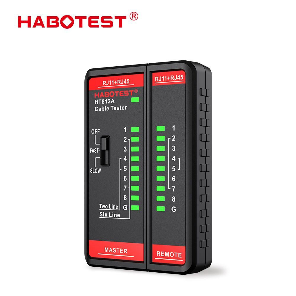 Сетевой кабель тестер HABOTEST HT812A RJ11 RJ45 статус тестер NC/HDMI