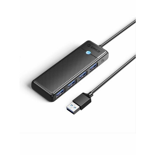 Концентратор ORICO USB-A с 4x USB-A, черный (ORICO-PAPW4A-U3-015-B K-EP)