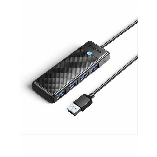 Концентратор ORICO USB-A с 4x USB-A черный (ORICO-PAPW4A-U3-015-BK-EP)