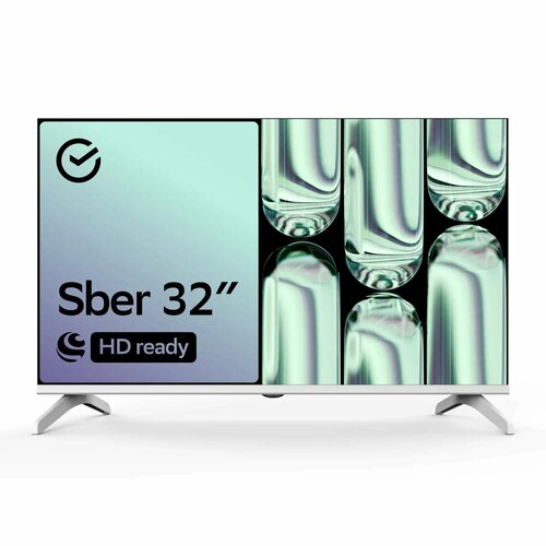 Умный телевизор Sber SDX-32H2125 белый корпус безрамочный экран 1469800₽