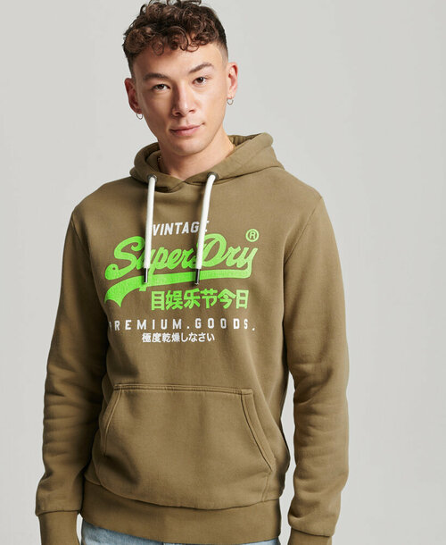 Худи Superdry, размер 2XL, зеленый