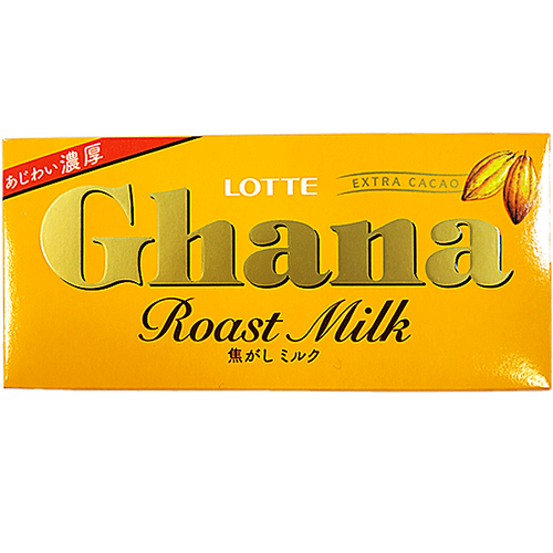 Lotte Шоколад жареный Ghana топленое молоко, 50 г
