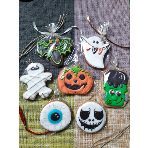 Пекарики Хэллоуин Halloween 7 шт печенье / пряники / сладости