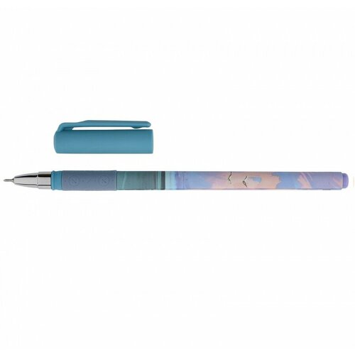 Ручка гелевая Lorex Fluffy Sky Slim Soft Grip (0.5мм, синий, прорезин. корпус), 24шт.