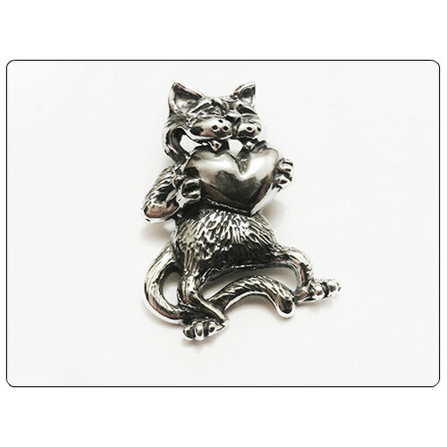 Подвеска Яспис подвеска из серебра 1178п сердцеед, серебро, 925 проба, серебристый