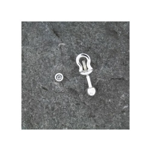 Серьги пусеты markiz Пусеты из серебра 20437062, серебро, 925 проба, родирование, фианит, бесцветный