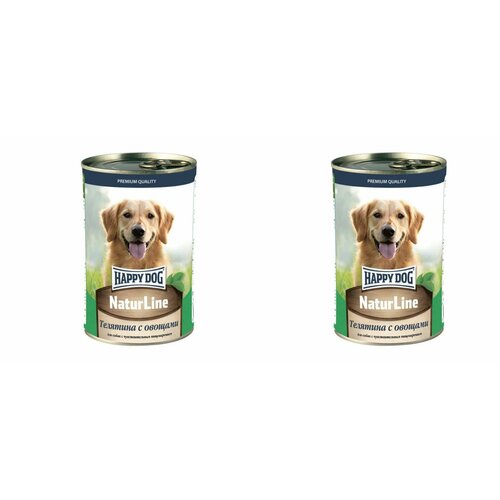 Happy Dog консервы для собак телятина с овощами, 410 г, 2 шт sirius для взрослых собак всех пород мясной рацион 2 2 кг