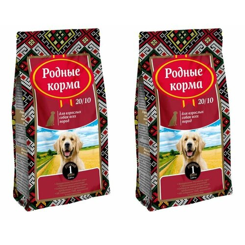 Родные Корма Сухой корм для взрослых собак Русский фунт, всех пород, 409 г, 2 шт/уп