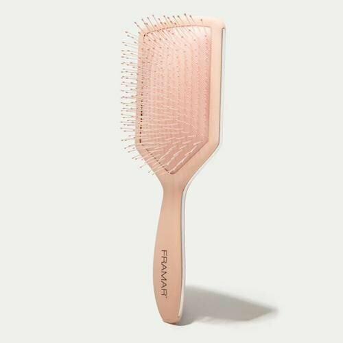 Framar Щетка распутывающая для волос широкая Paddle Brush Champagne Mami Шампанского, детка массажная щетка для волос с ионизацией pete ionic paddle brush