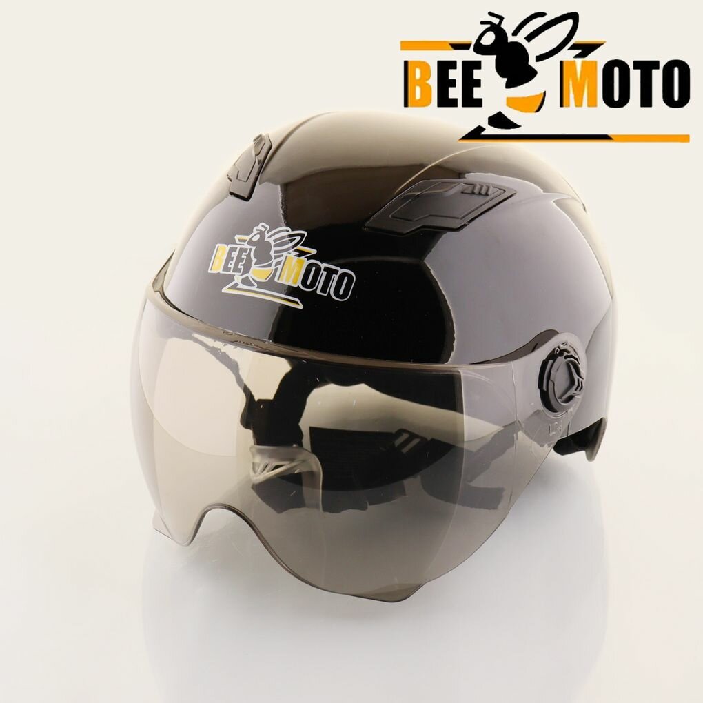 Шлем открытый (черный, ABS пластик) "BEEZMOTO"