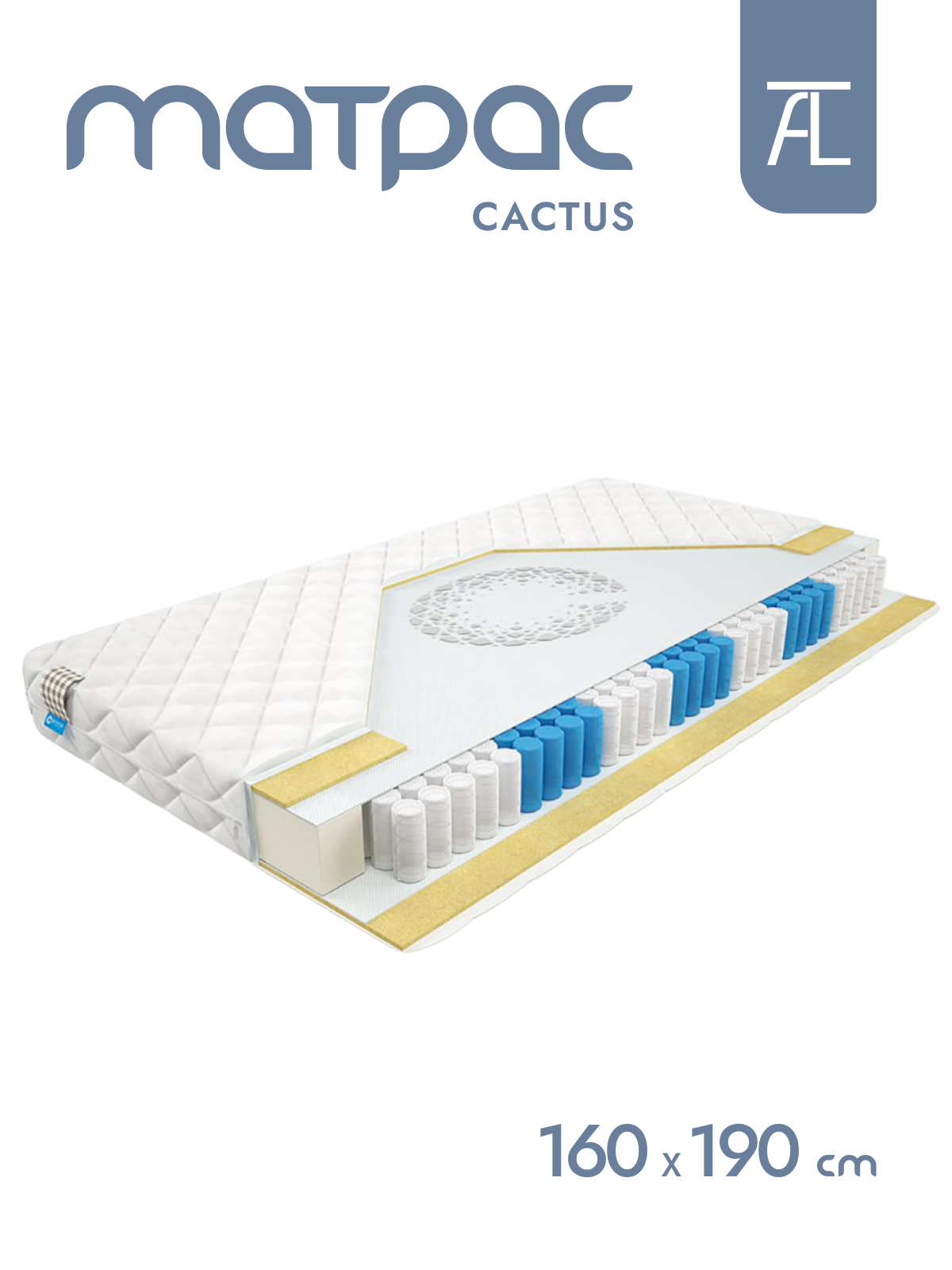 Матрас CACTUS BioCrystal Mr.Mattress, 160x190 см