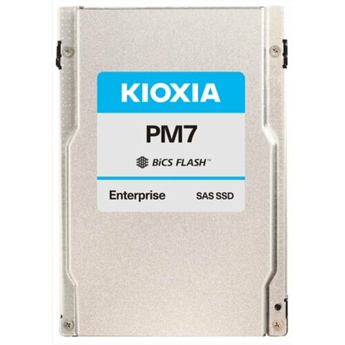 Kioxia Ssd накопитель KIOXIA Enterprise SSD 3840GB 2,5 15mm (SFF) PM7-R, SAS 24G (SAS-4, 22,5Gbit/s), R4200/W3650MB/s, IOPS(R4K) 720K/155K, MTTF 2,5M, 1DWPD/5Y (Read Intensive), TLC, (replace KPM61RUG3T84) kingston 3840gb ssdnow dc450r read centric sata 3 2 5 7mm height 3d tlc