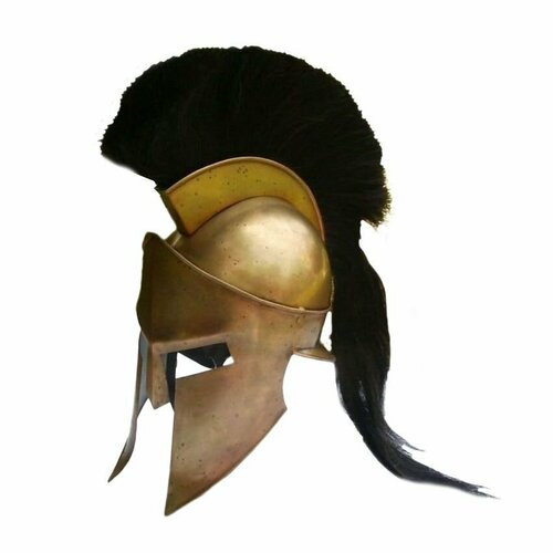 фото Шлем спартанский царь леонид с черным плюмажем nautical