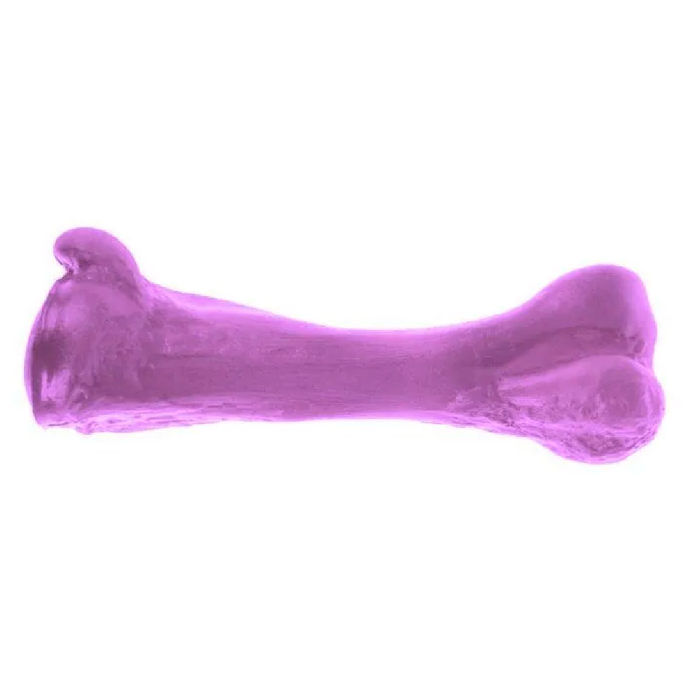 Игрушка для собак зооник Кость средняя, литой пластикат, фиолетовая (15,8 см)