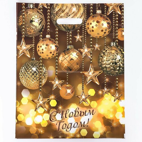 Пакет Вечеринка полиэтиленовый с вырубной ручкой 38х47 см 60 мкм набор 5 штук 1шт 446₽