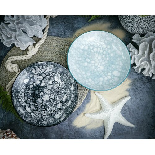 Набор глубоких обеденных тарелок Style Point Bubbles 1 л, 2 шт, керамика