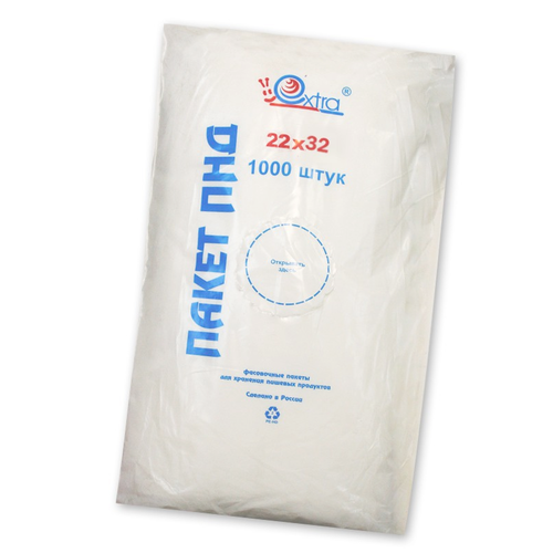 Фасовочные пакеты 2232 см 8мкм евробокс 1000 шт EXTRA 641₽