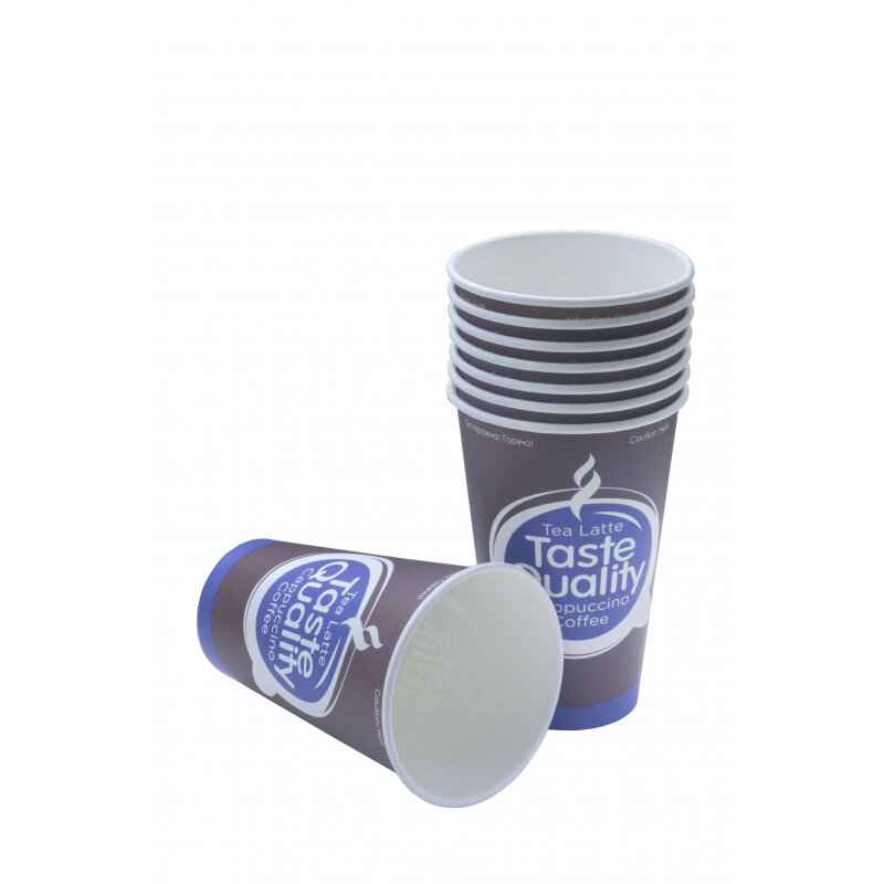 фото Стакан одноразовый Taste Quality Стакан одноразовый бум. HB80-360 Taste Quality вендинг 300 мл, d-80,50шт/уп