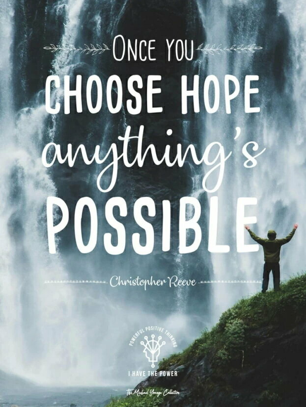 Плакат, постер на холсте Motivation/Once you Choose hope anything s Possible/искусство/арт/абстракция/творчество. Размер 30 х 42 см