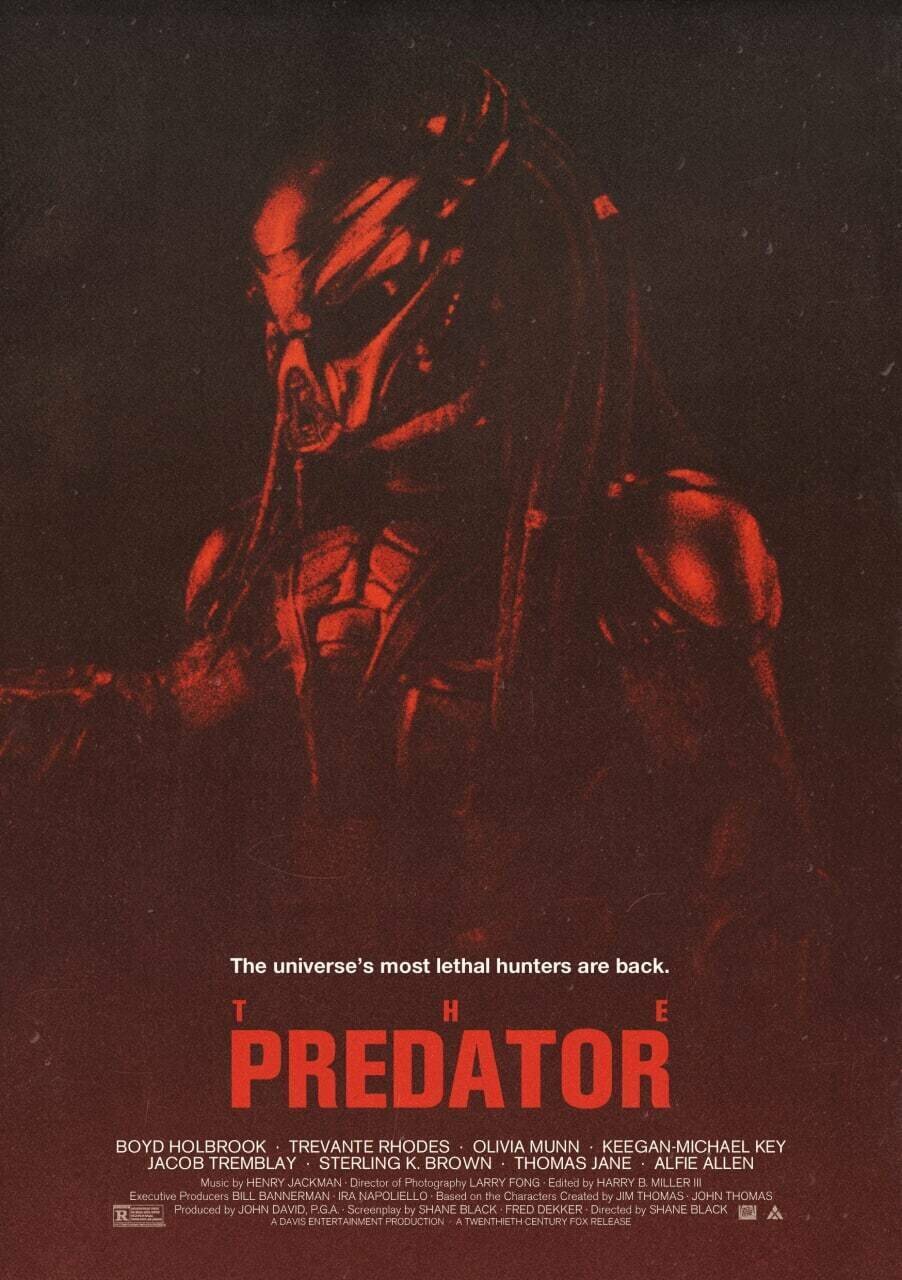 Плакат, постер на бумаге Хищник (Predator, 1987г). Размер 30 х 42 см