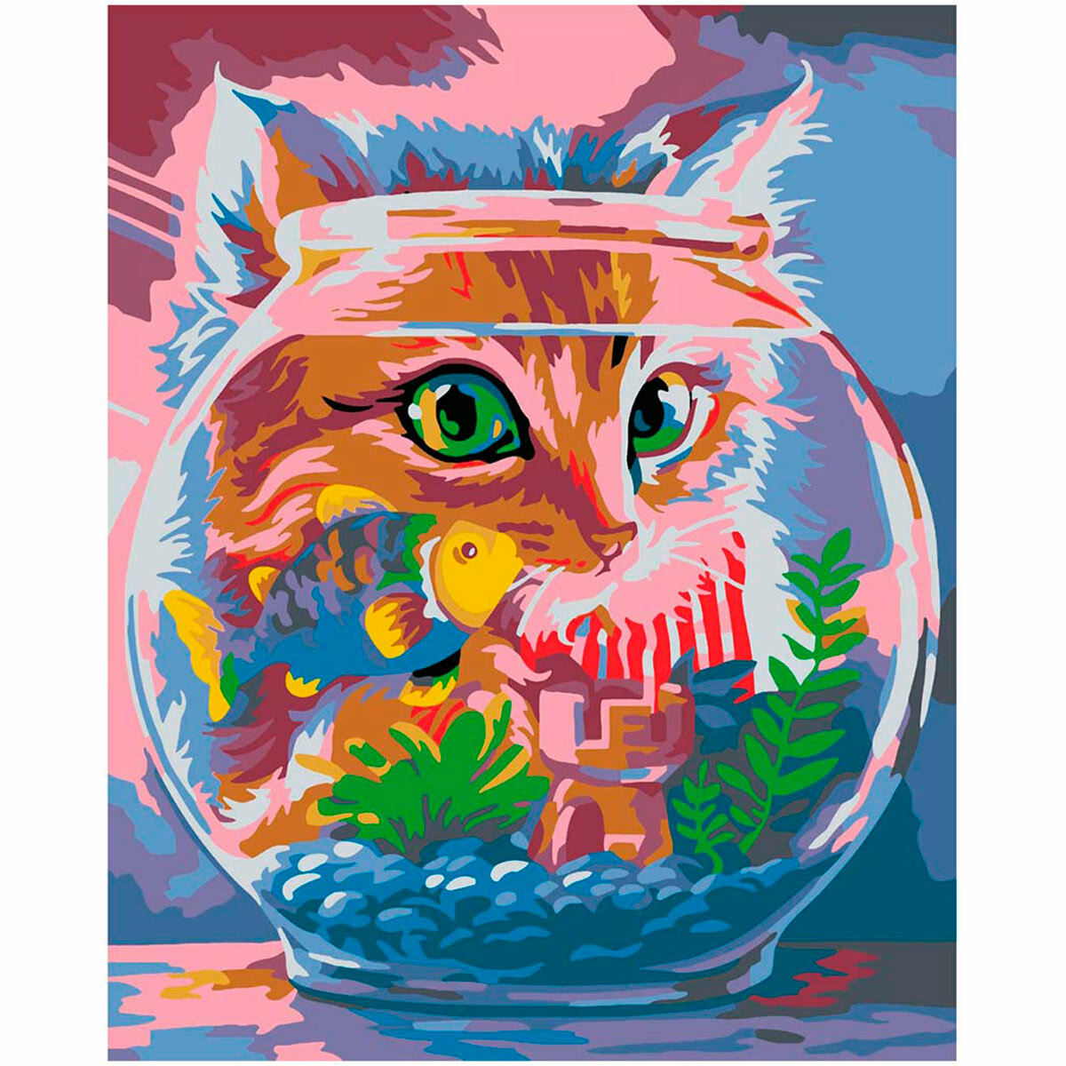 Картина по номерам на холсте 'Любопытный котёнок', 30*40 см, Русская живопись, RL073