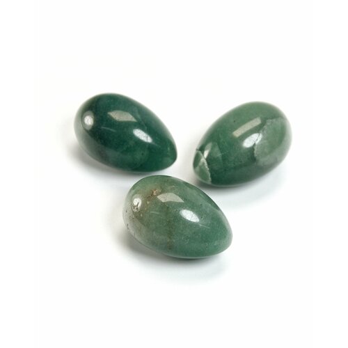 Нефрит - 3 см, натуральный камень, галтовка, яйцо, 3 шт - для декора, поделок, бижутерии натуральный камень галтовка нефрит для декора поделок бижутерии 2 см 1 шт