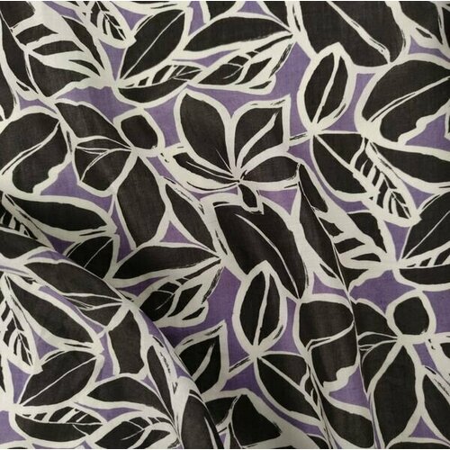 Ткань плательная принт лен 100 лен италия 80 см*139 см отрез