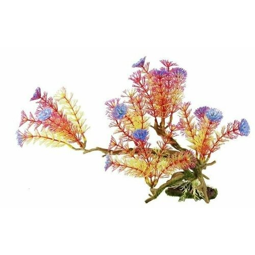 Fauna International Декорация для аквариума Растение на коряге №25, 30 см х 11 см х 25 см