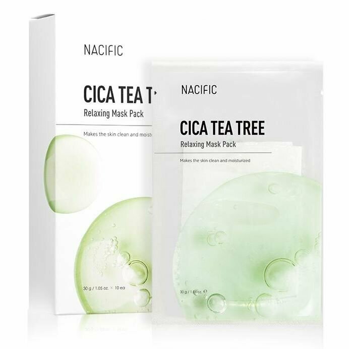 NACIFIC Маска на тканевой основе Cica Tea Tree Relaxing Mask Pack, 30 гр