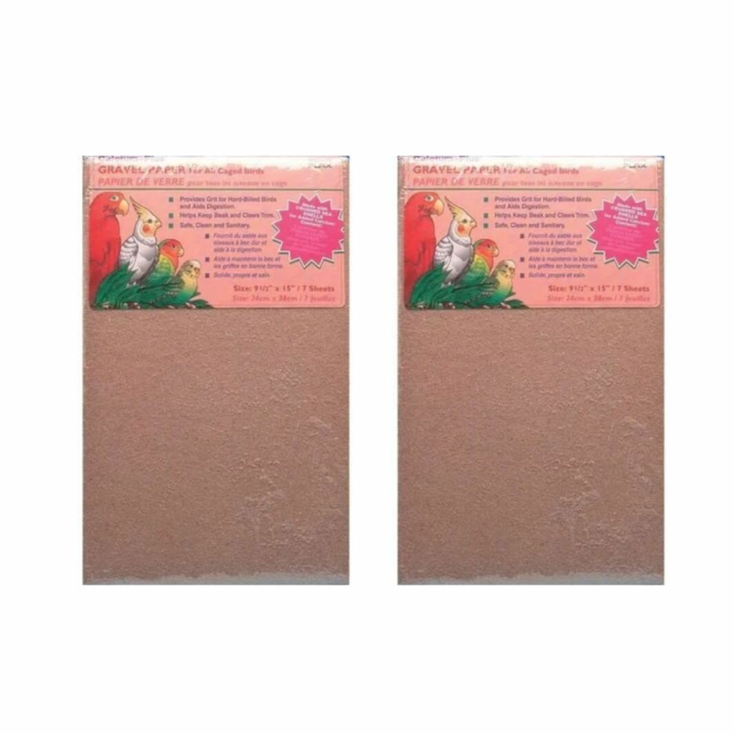 Penn-Plax песочное дно для клеток Gravel Paper 7 шт, 24 см х 38 см, 2 упаковки