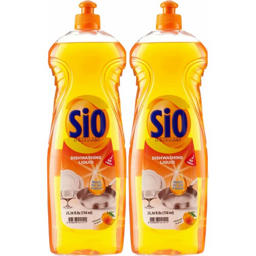 SIO DISHWASHING LIQUID средство для посуды,"Апельсин",750мл,2 шт