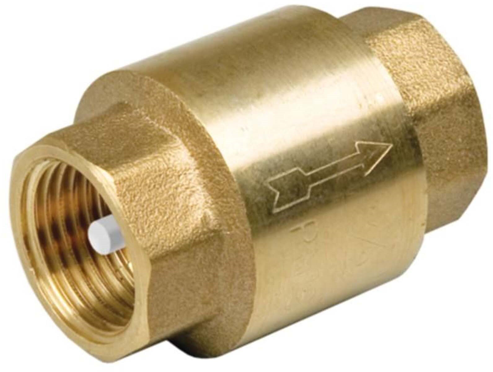 Клапан обратный 3/4" пружинный, латунь/пластик/сталь, MasterProf — фото 1