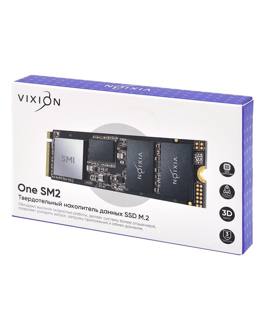 Внутренний твердотельный накопитель SSD M2 Vixion 128Gb One SM2