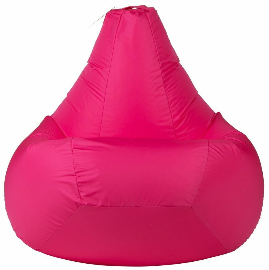 Кресло мешок Груша Нейлон розовый 120х80 размер XXL, Чудо Кресло, ручка, люверс, молния, непромокаемый пуфик мешок для дома, для улицы