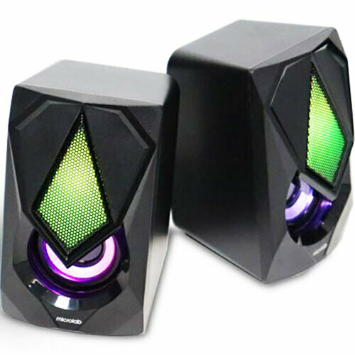 Колонки Microlab B25 питание от usb 6 Вт LED подсветка регулятор громкости на кабеле 122700₽