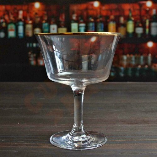 Бокал для коктейлей retro gold rim fizz (021419)