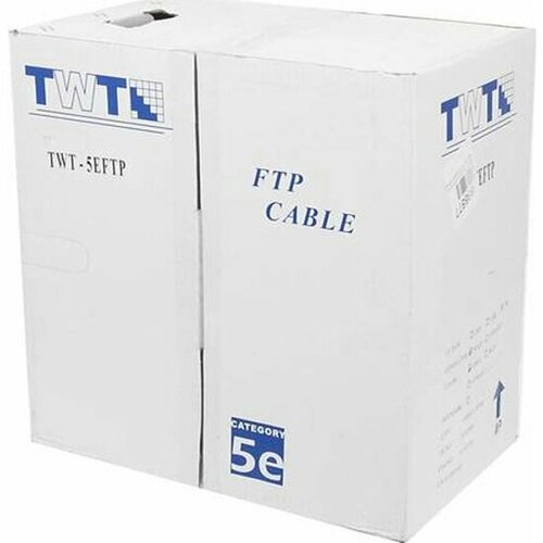 Кабель Twt FTP, 4 пары, Кат. 5e, LSZH, универсальный, 305м в кат, -5EFTP-UNV twt ftp cat5e lszh twt 5eftp lszh 305 м белый