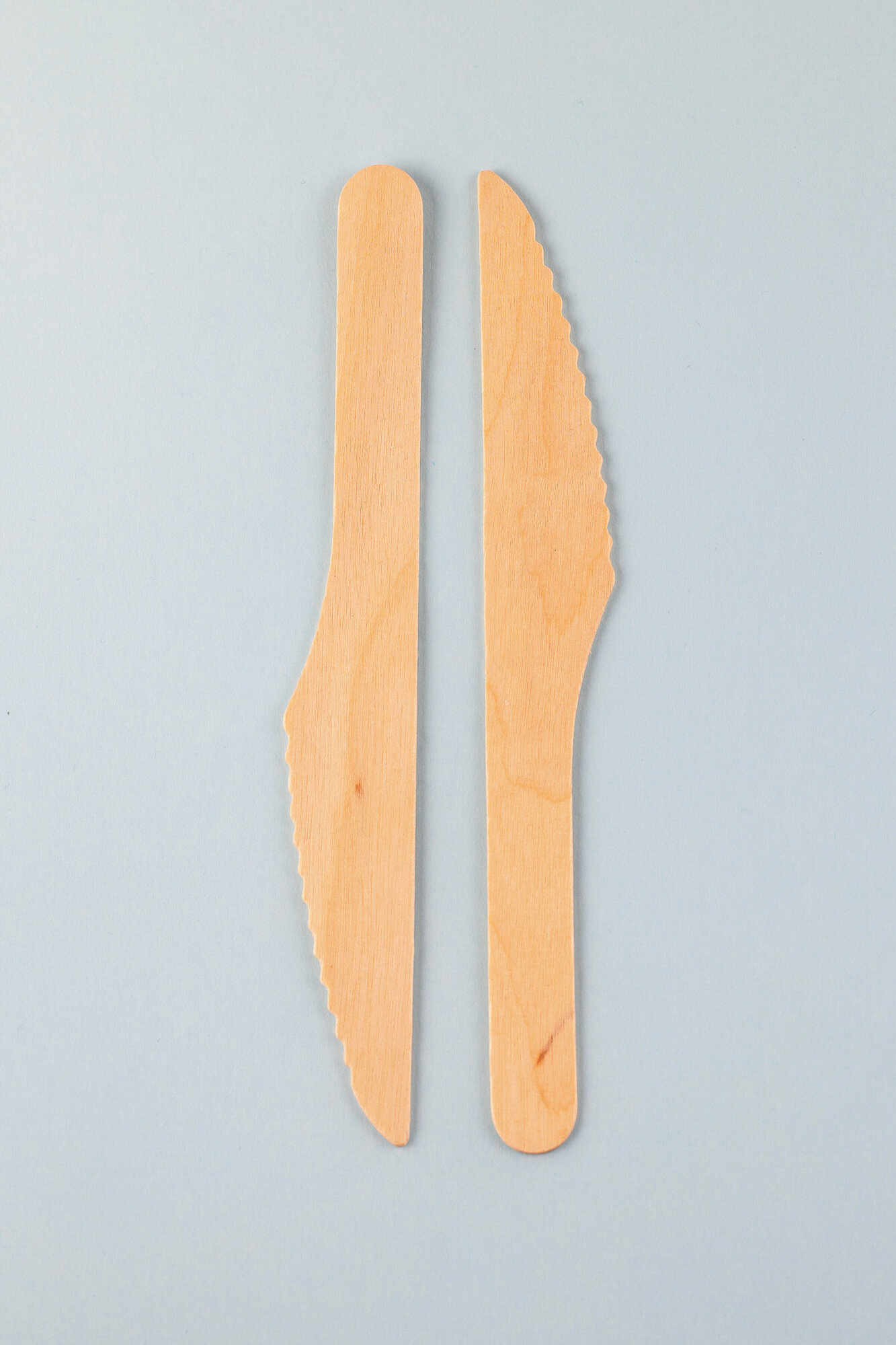 Нож, одноразовые приборы, деревянный, экологичный 100 штук - фотография № 3