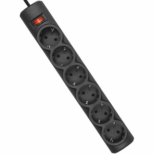Комплект 5 штук Сетевой фильтр Defender DFS 155 5 м черный 6 розеток99496 5665₽