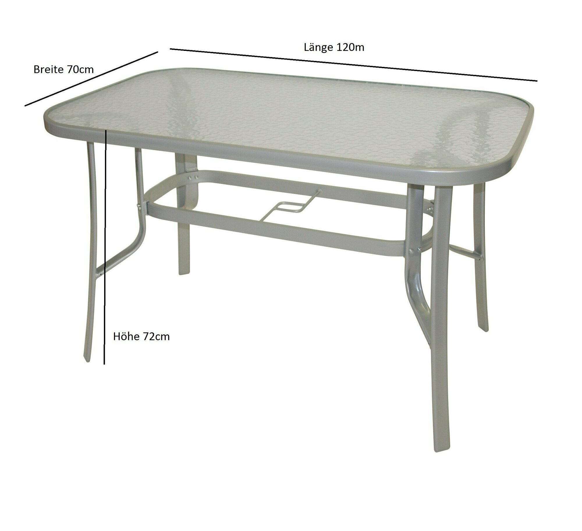 Комплект обеденной мебели для сада Равена: стол + 4 складных кресла, металл/текстилен/стекло - фотография № 4