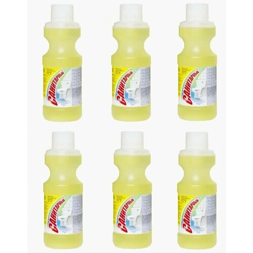 Щёкиноазот Чистящее средство Санитарный, для туалета, ванн и кафеля, от извести и отложений, 330 мл, 6 штук