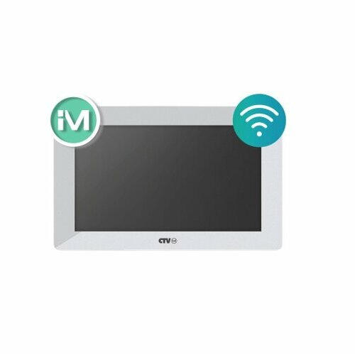 ctv im cloud 7 монитор видеодомофона с wi fi ctv im730w cloud 7 w белый CTV-iM Cloud 7 Монитор видеодомофона с Wi-Fi (белый)