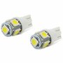 T10 T027 /белый/ (W2,1x9,5d) 5SMD 5050 3 chip W5W, блистер, 2 шт