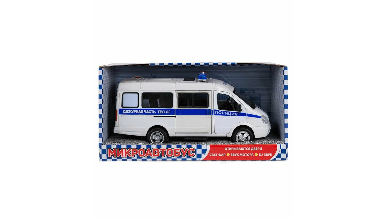 Игрушка автомобиль "Микроавтобус Полиция", инерционная, PLAY SMART 9098-D