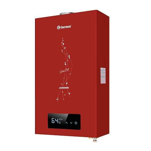 фото Водонагреватель газовый проточный Thermex SENSOR ART - 20 кВт (цвет красный)