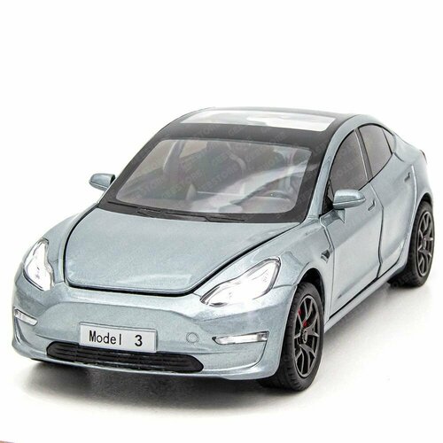 Детская машинка Tesla Model 3 (1:24) 4 шт набор наклейки на кнопки окон tesla model y 2020 tesla model 3 2017 2022 из углеродного волокна