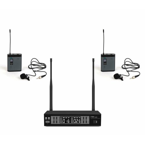 Fbw a2s-presenter радиосистема комплект из приёмника a20r и двух поясных передатчиков a100bt 512-562мгц fm-модуляция 21030мвт 3 уровня squelch индикация батареи 50гц-15кгц 1934200₽