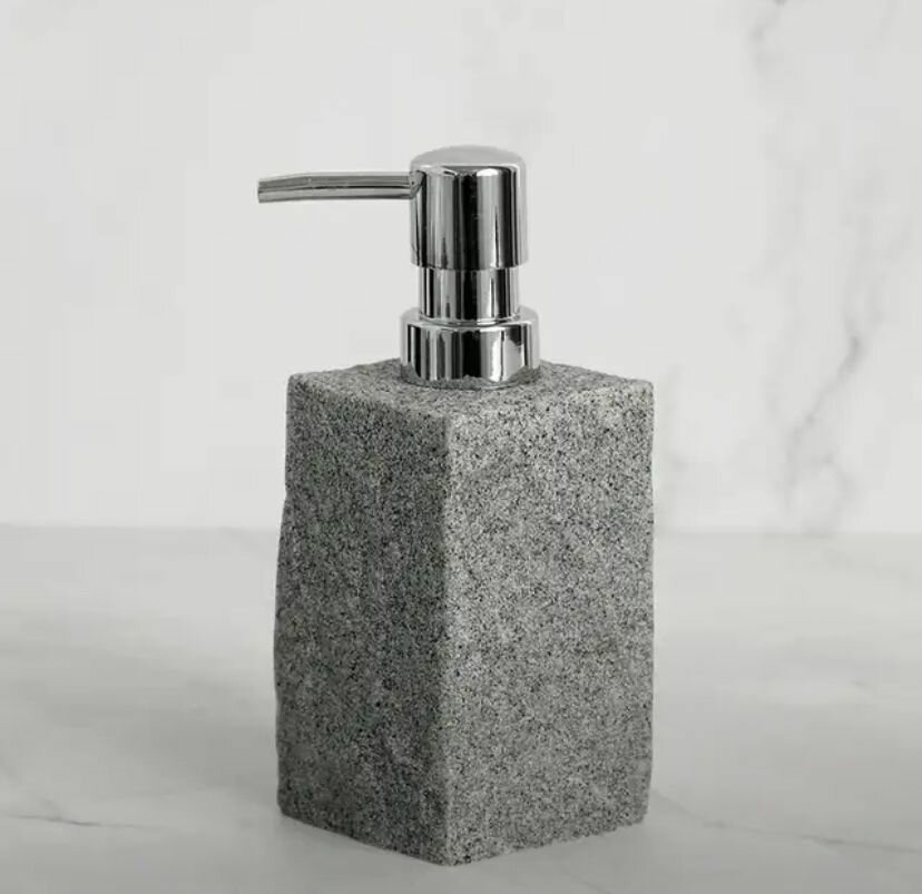 фото Дозатор для ванной комнаты, серый камень